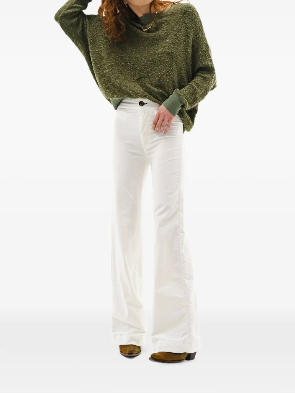 ASKK NY corduroy flared jeans - Bianco