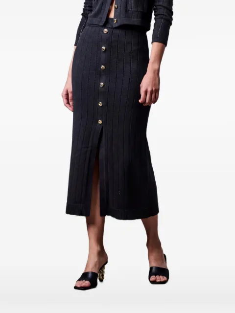 HEVRON Mia ribbed-knit skirt