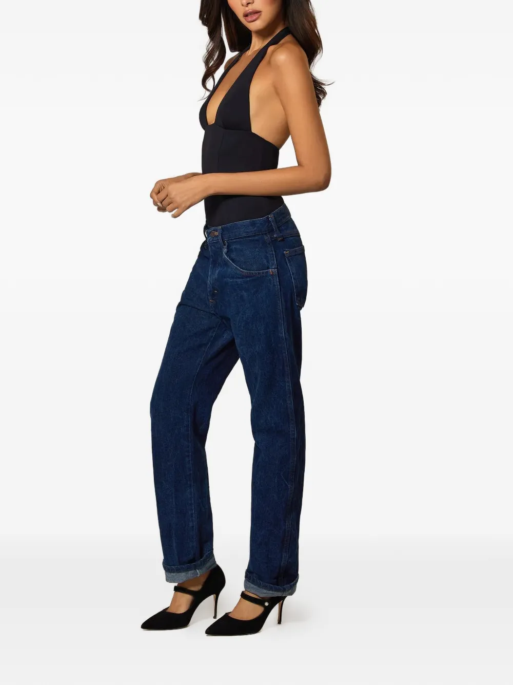 Kiki de Montparnasse Body met halternek Blauw