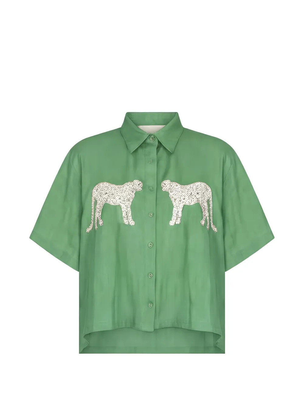 Carolina K Camicia con ricamo - Verde
