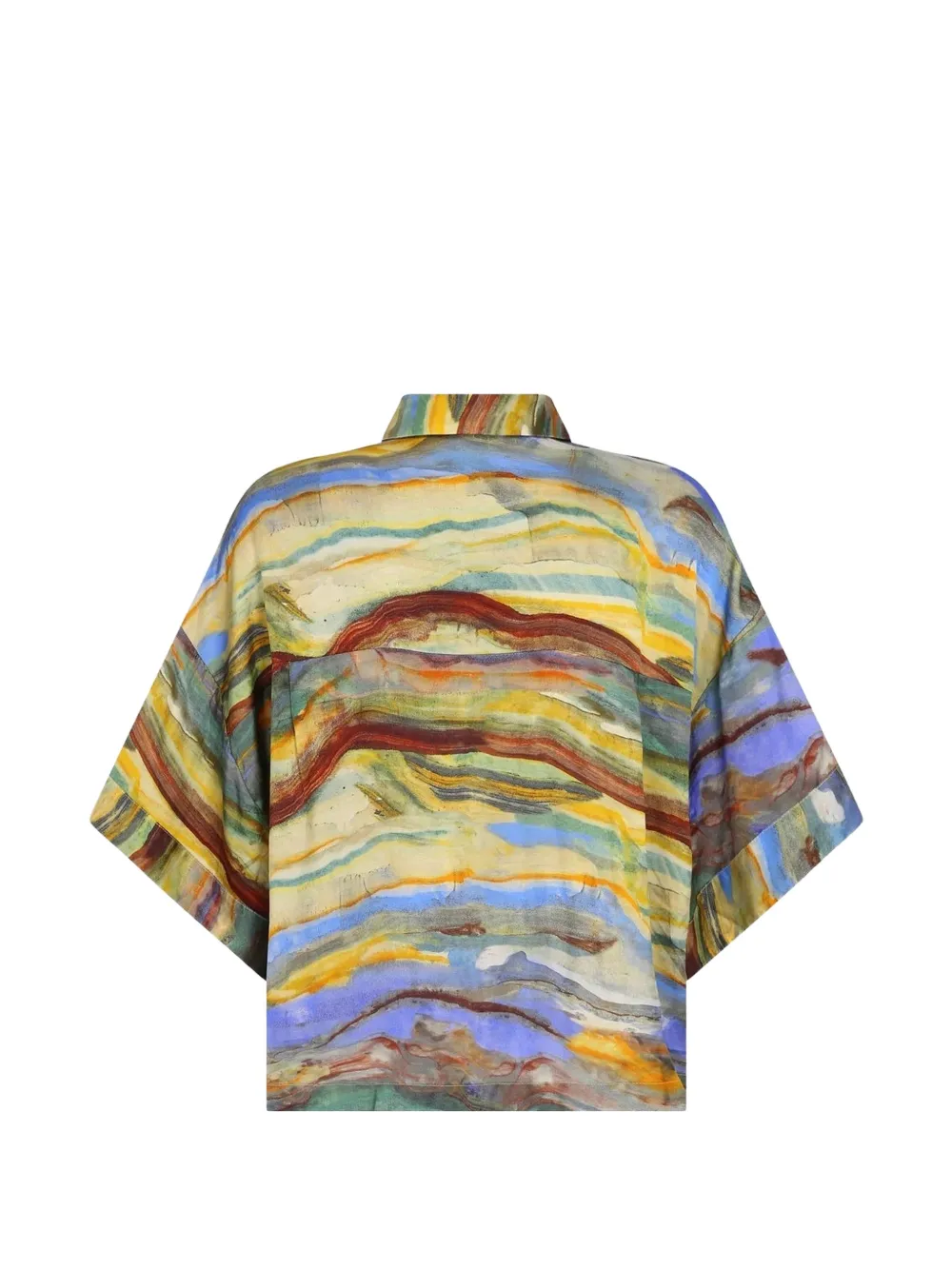 Carolina K Kimono blouse met kralen Geel