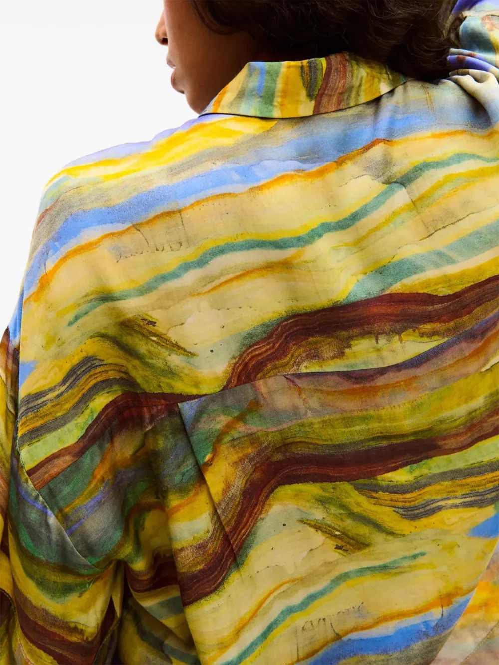 Carolina K Kimono blouse met kralen Geel