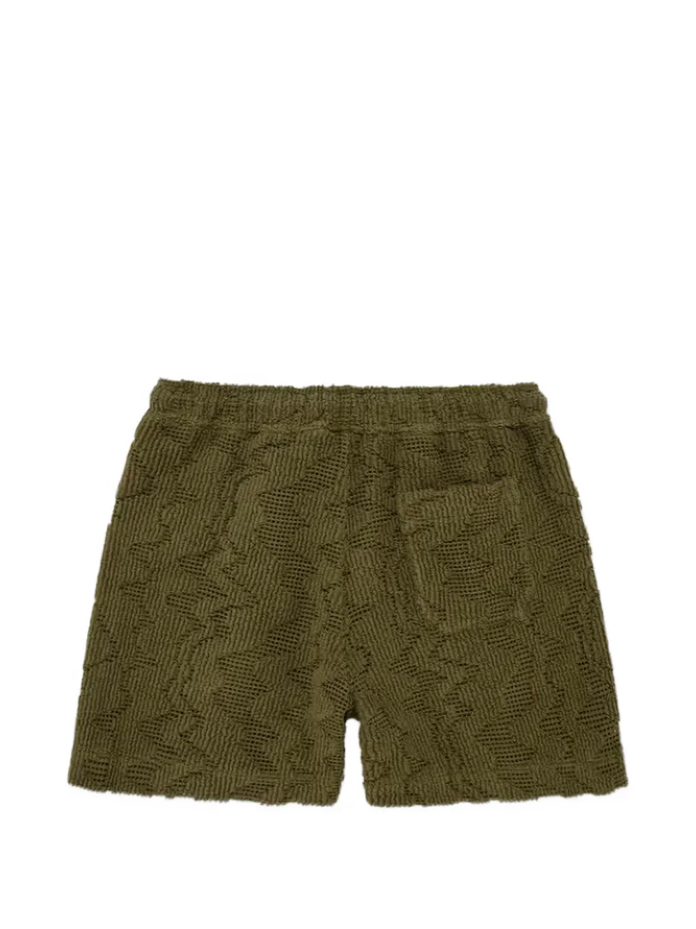 OAS Company Shorts met trekkoord en jacquard Groen