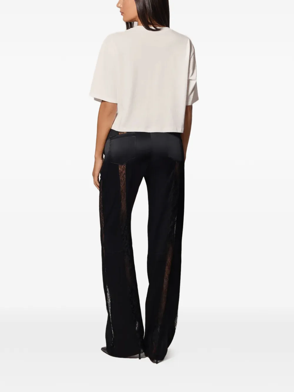 Kiki de Montparnasse Petite Fleur broek met kant Zwart