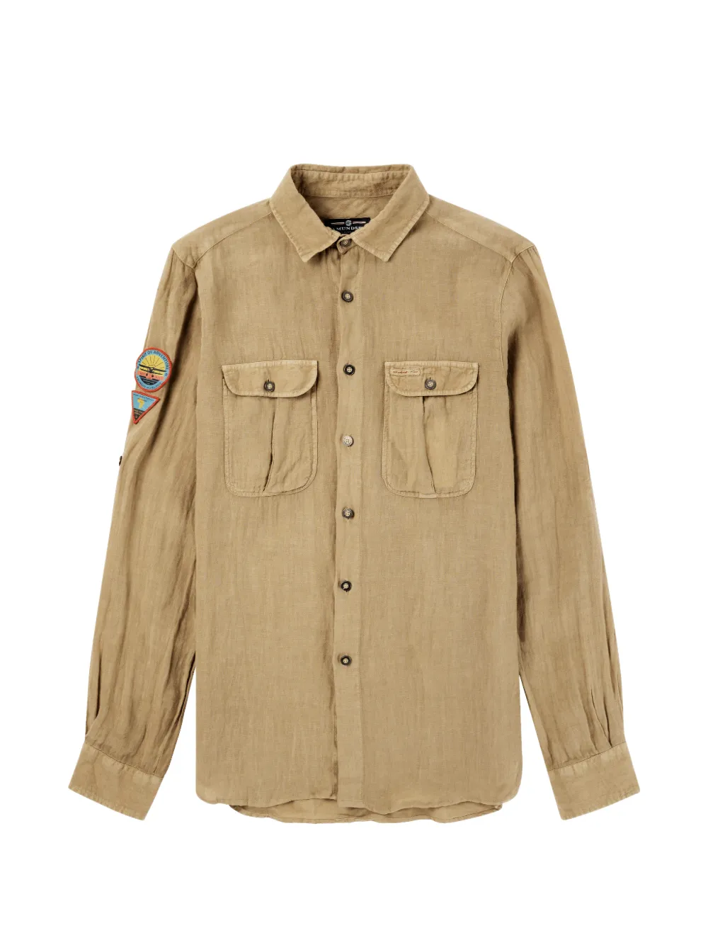 AMUNDSEN patch-detail flap-pocket shirt - Nude