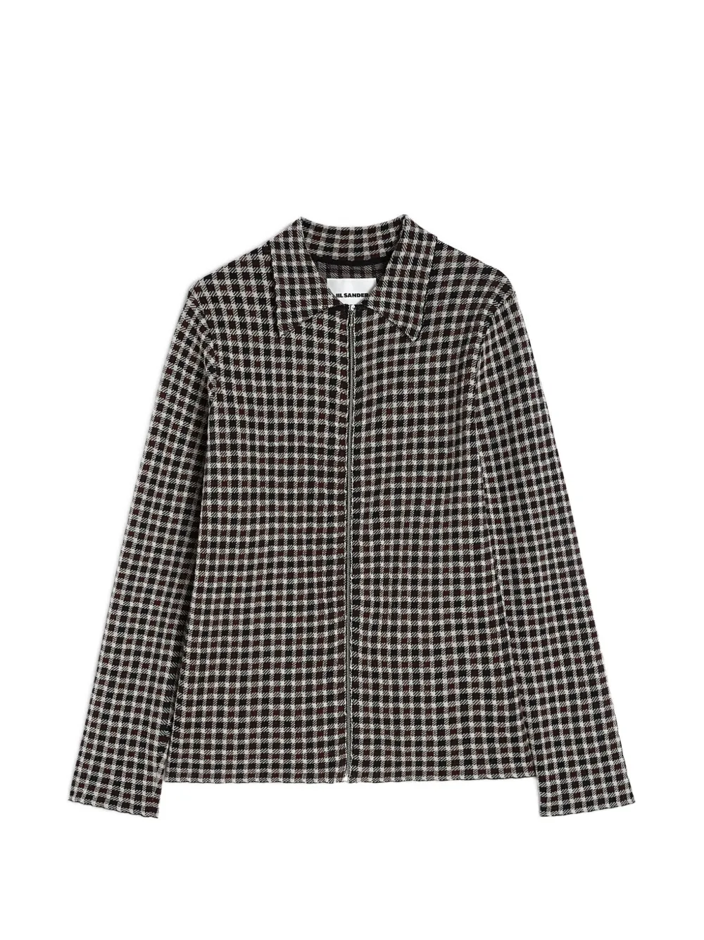 Jil Sander check-pattern zip-front shirt - Toni neutri