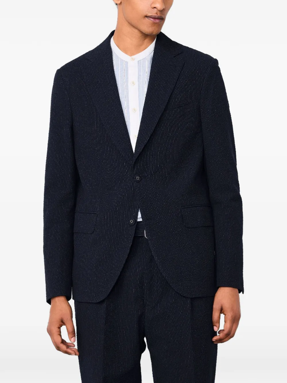 Officine Generale pinstripe jacket - Blue