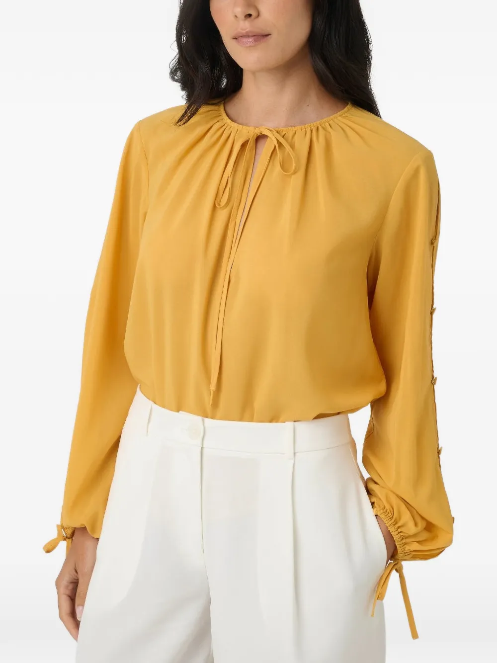 Toccin Blusa con collo lavallière - Giallo