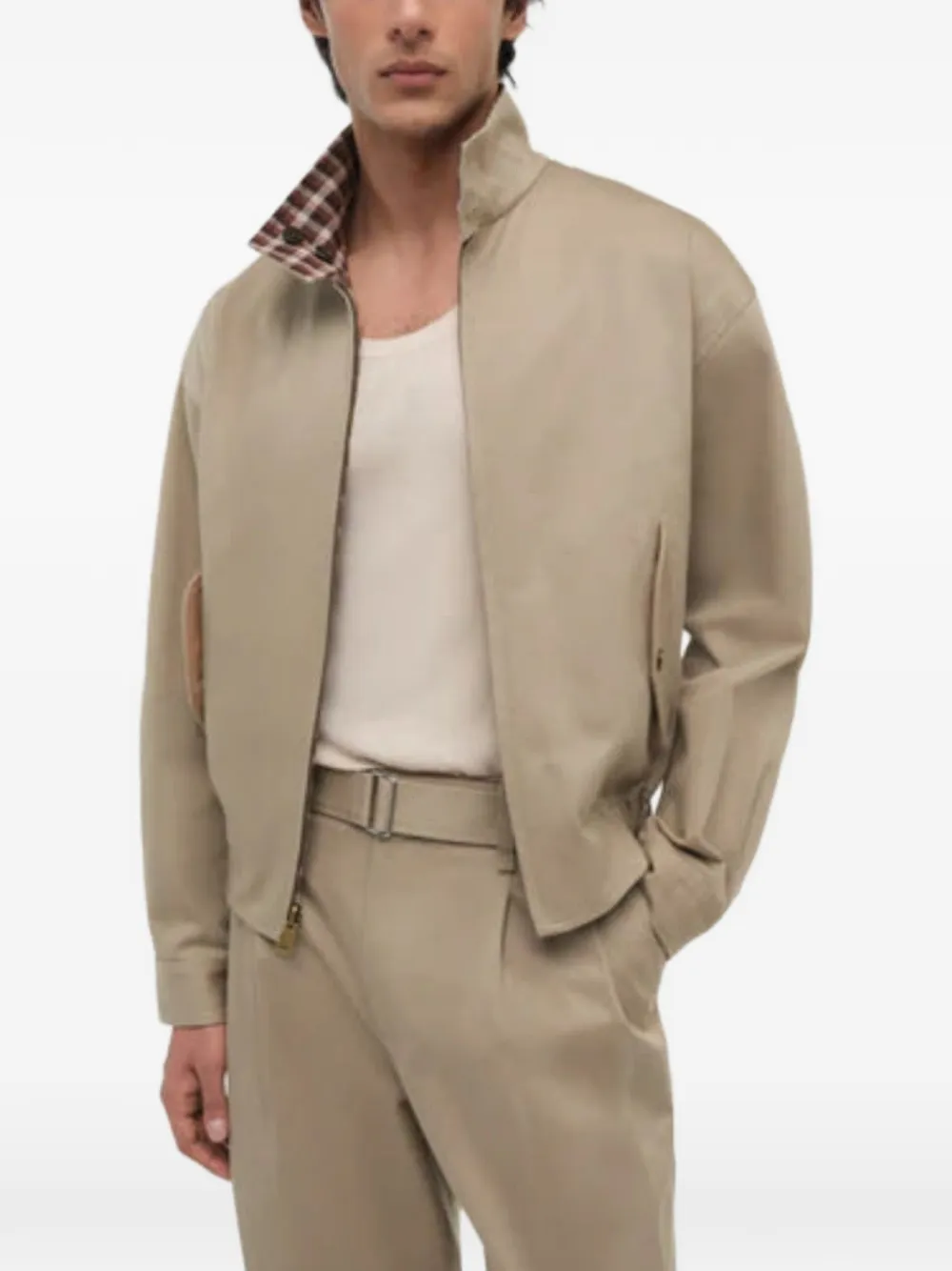 SIMKHAI Harrington Twill Jacket in Neutrals, view 5