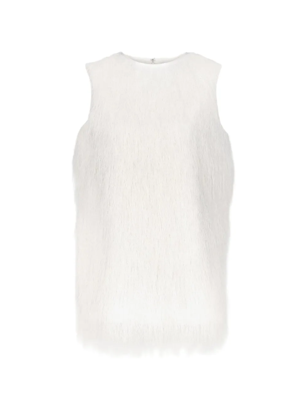 LouLou de Saison Yasmin fringed sleeveless top - Bianco
