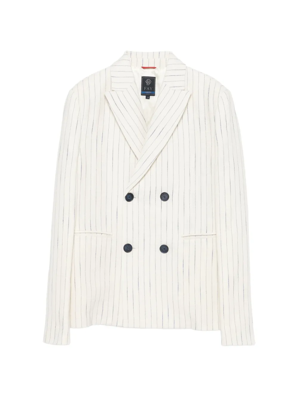 Fay Kids pinstripe double-breasted blazer - Toni neutri