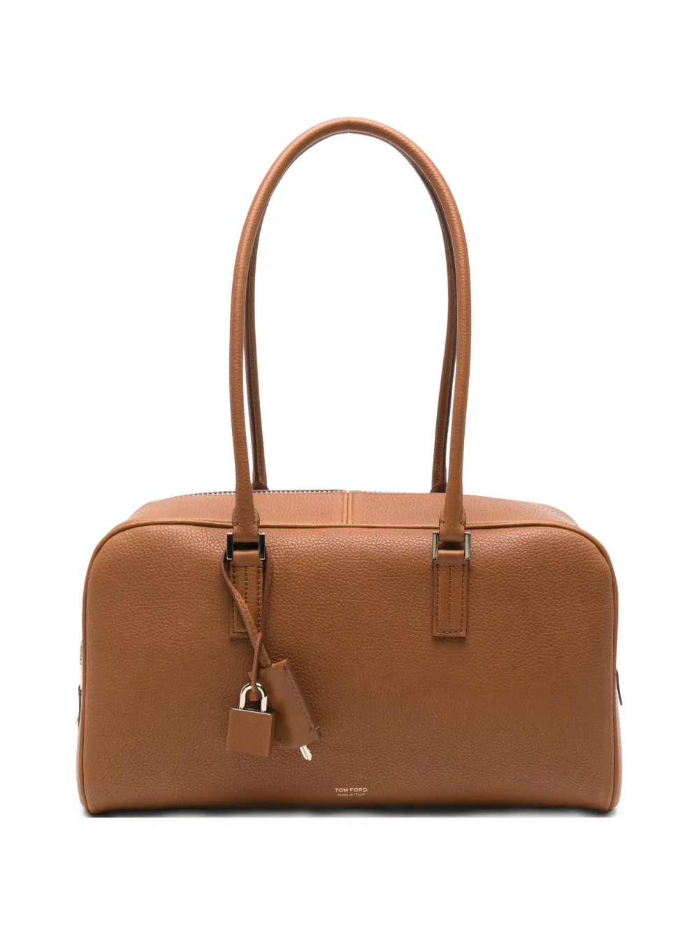 TOM FORD grain-leather shoulder bag - Marrone