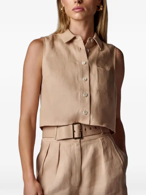 HEVRON Katja sleeveless cropped shirt
