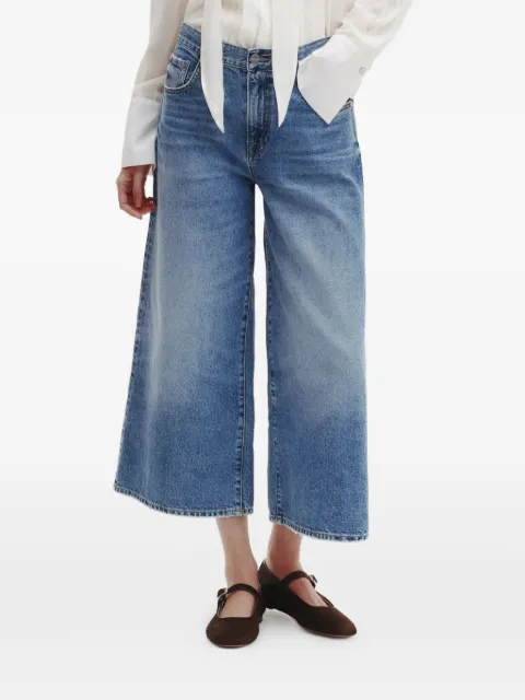 TWP Tiny Dancer faded-wash wide-leg jeans
