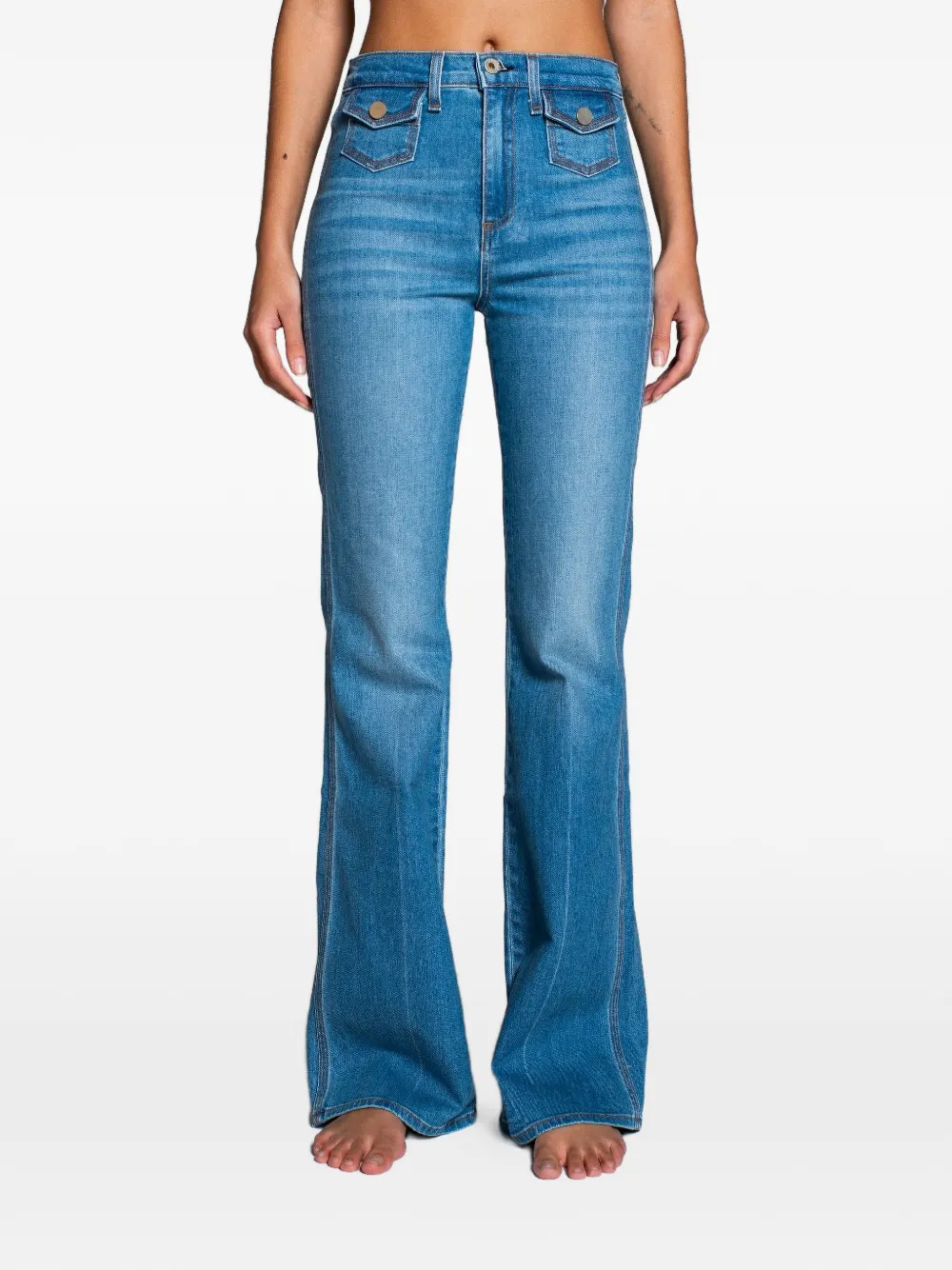 ASKK NY 70's flap-pocket flared jeans - Blu