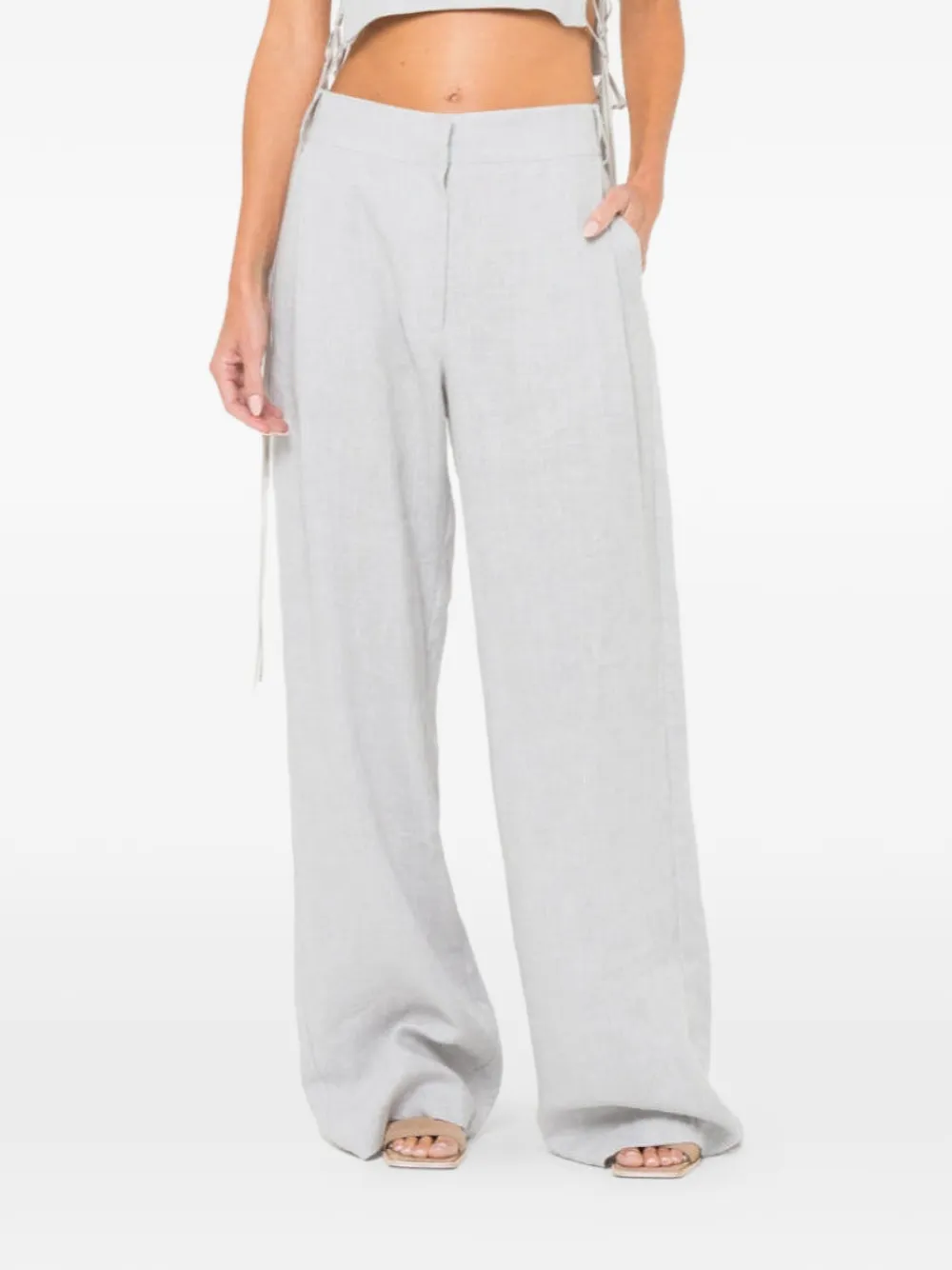 JBQ Aubrey wide-leg trousers - Grigio