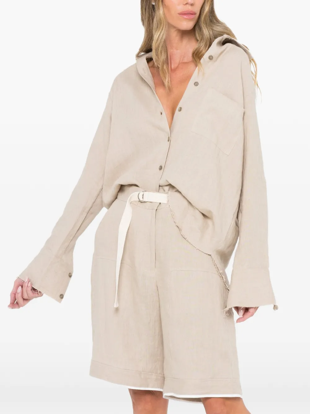 JBQ Marley knee-length shorts - Nude