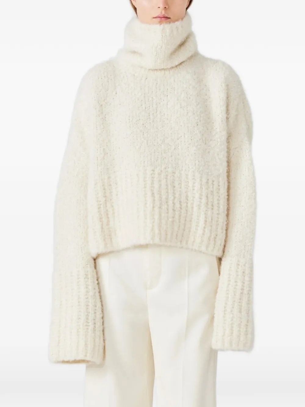 SA SU PHI Teddy long-sleeve roll-neck sweater - Toni neutri