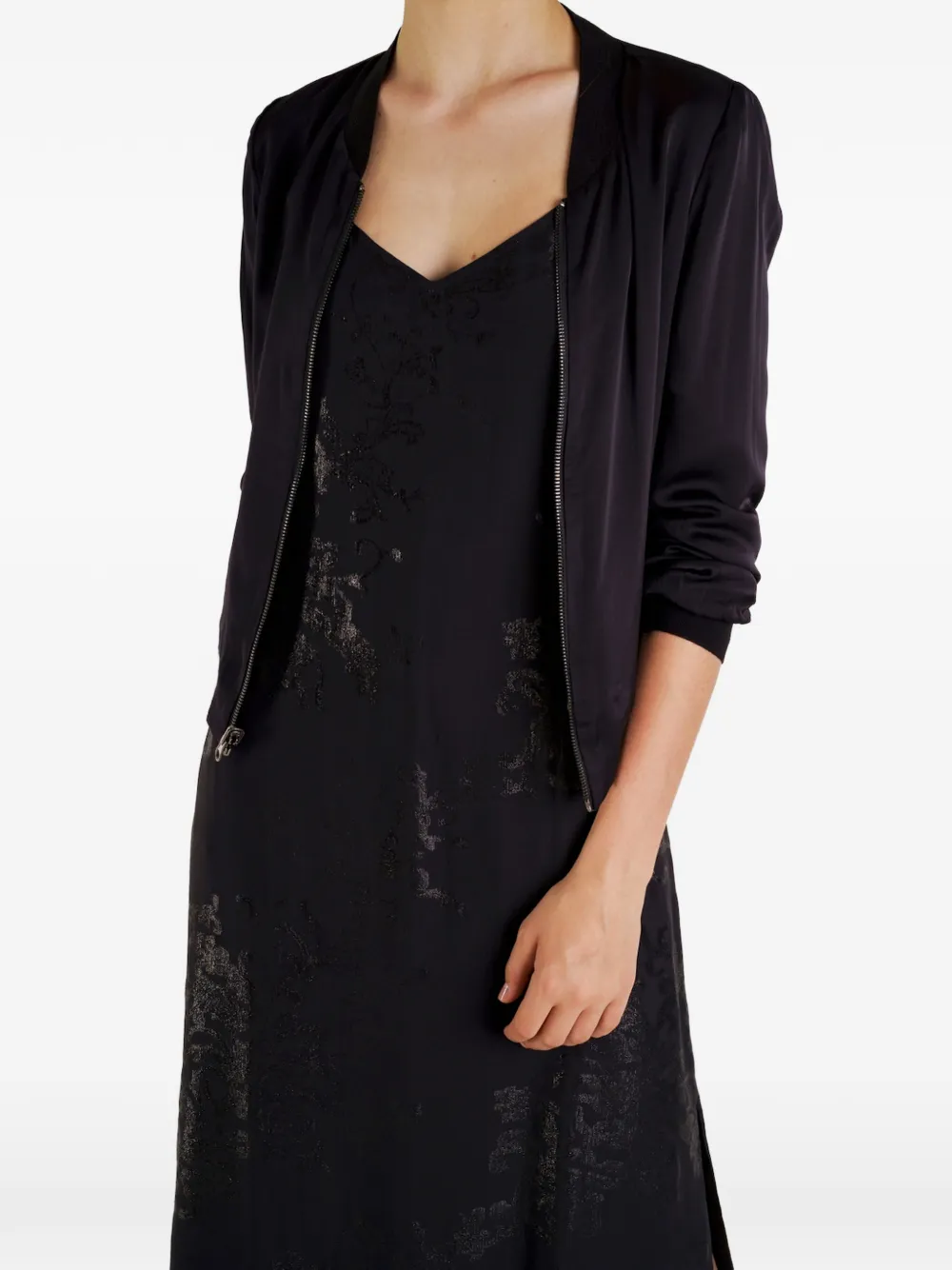 Charlotta Gandolfo metallic-finish bomber jacket - Oro