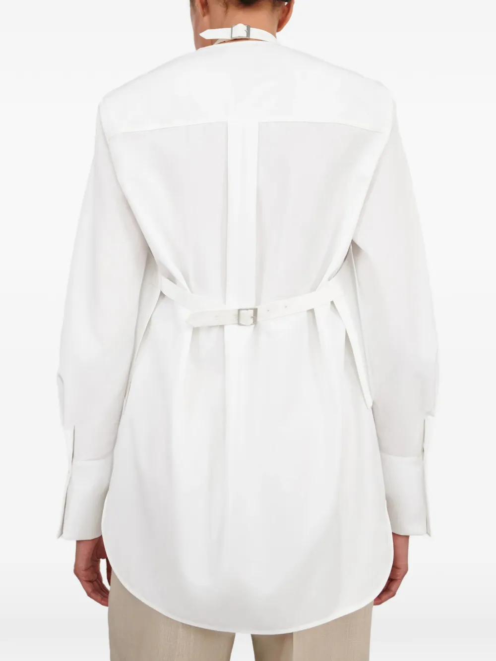 WARDROBE.NYC Gelaagde blouse met gespbandje Wit