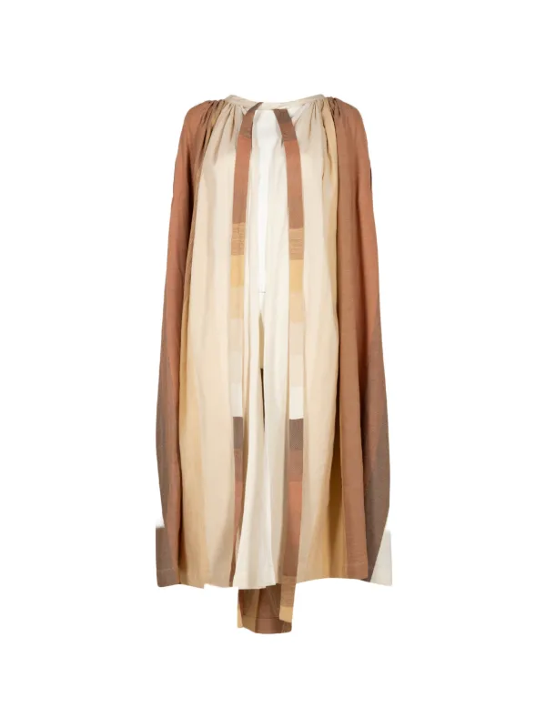 Marrakshi Life Striped Wrap Midi Skirt in Neutrals