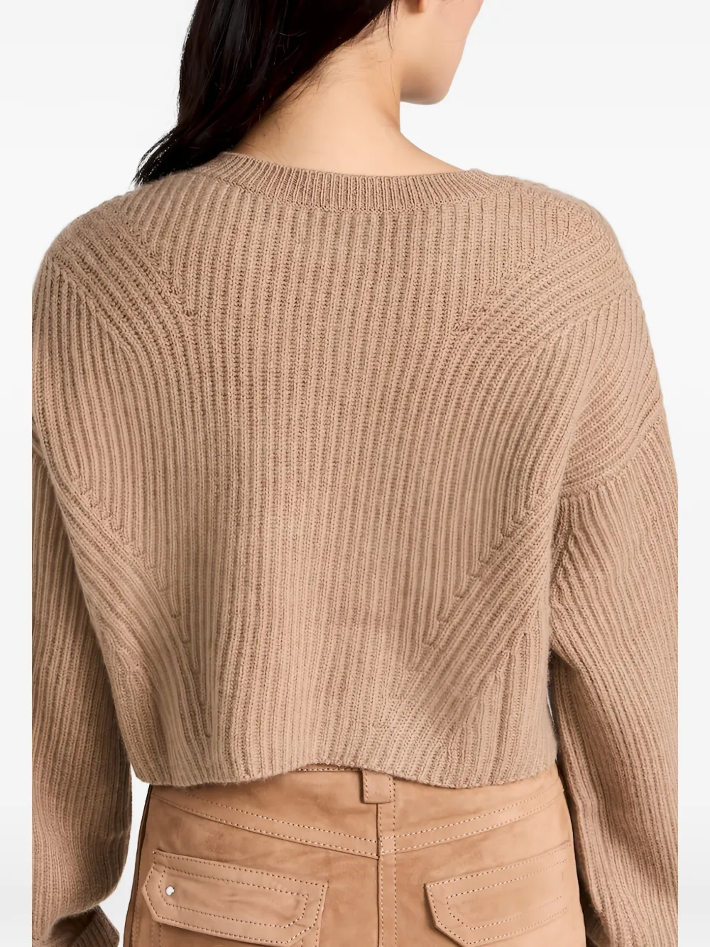Le Kasha Yucutan geribbelde trui Beige