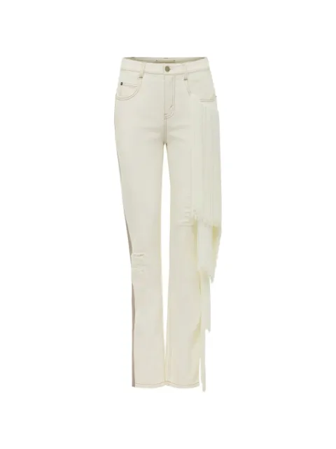 Hellessy fringe-detailed distressed jeans