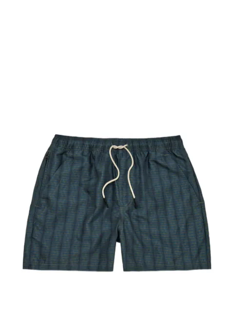 OAS Company check-pattern swim shorts