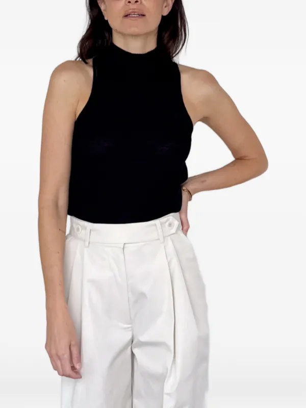 Le Kasha Tivat High-neck Sleeveless Top in Black