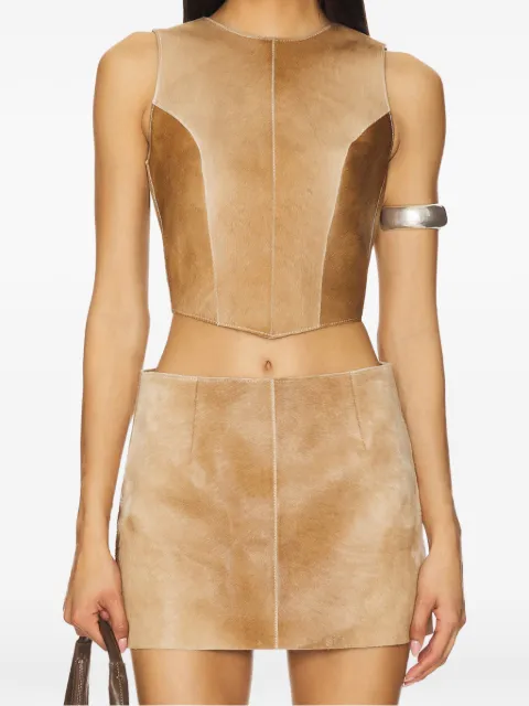 Zut calf-hair panelled top