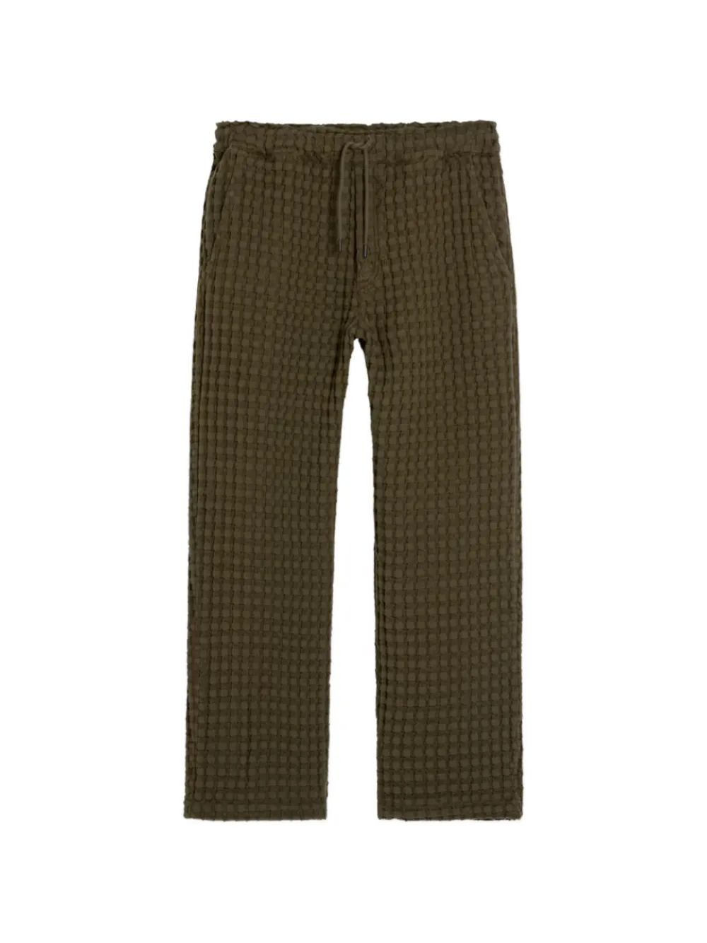 OAS Company Ayora waffle-knit trousers - Verde