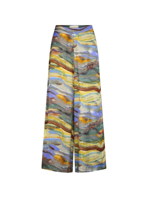 Carolina K marble-print palazzo pants