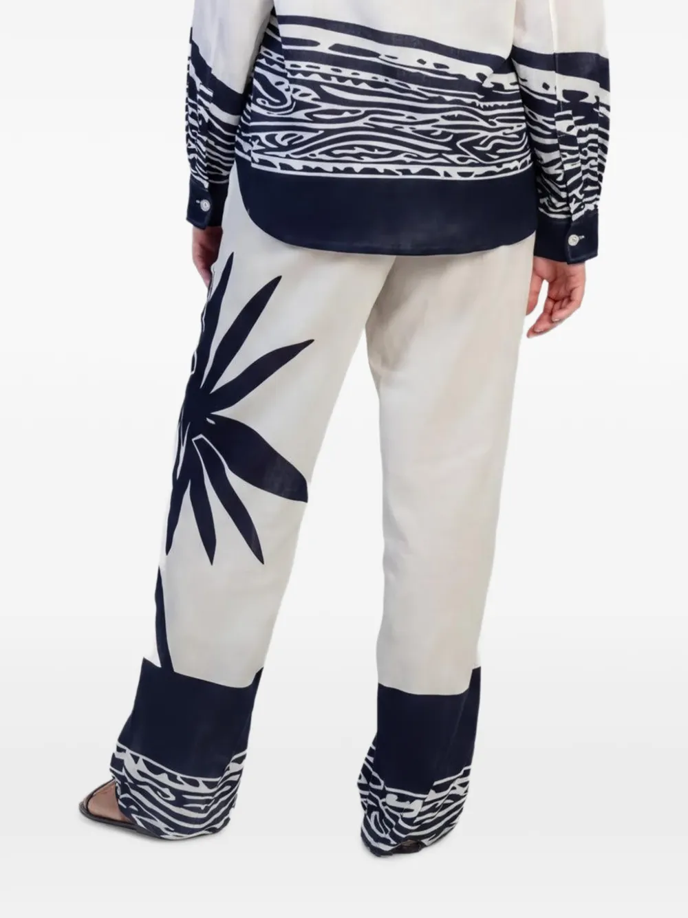 DIARRABLU Tova broek met grafische print Beige