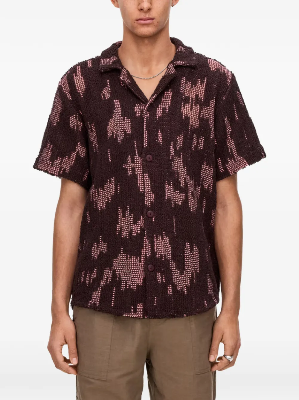 OAS Company Brink Cuba button-down overhemd Bruin