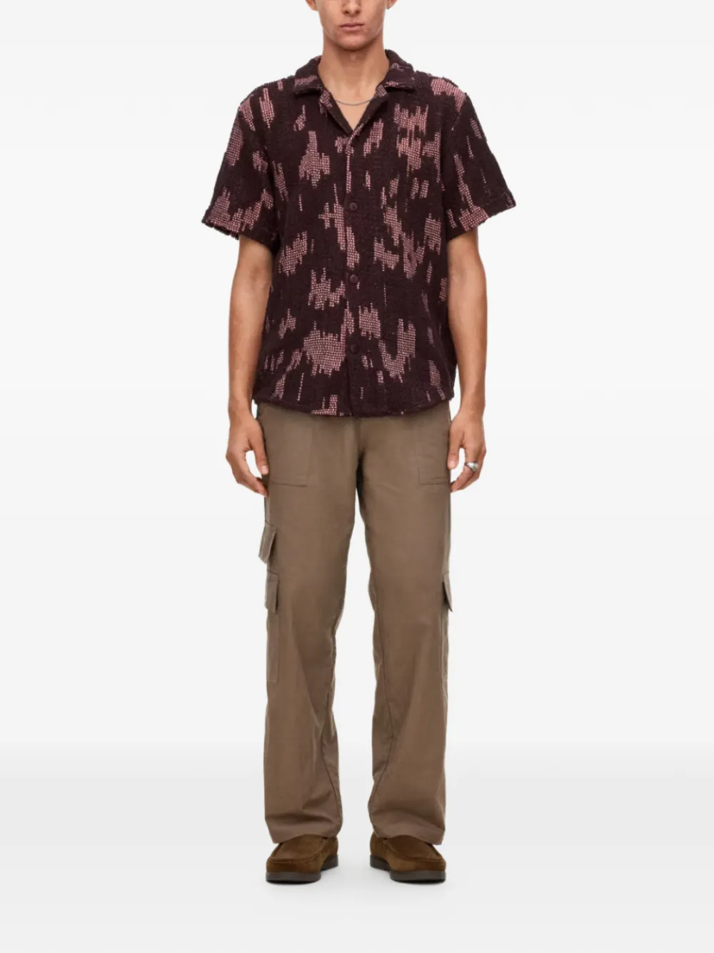 OAS Company Brink Cuba button-down overhemd Bruin
