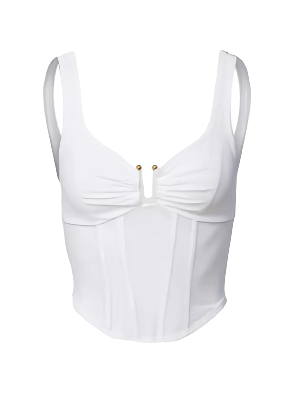 VIKTORIA & WOODS Spellbound mesh-panelled corset top - Weiß