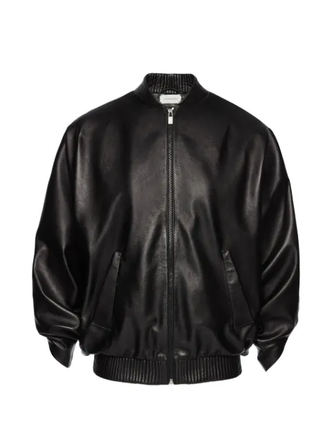Magda Butrym ribbed-trim leather jacket