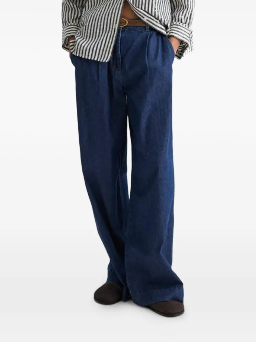 TWP pleated wide-leg jeans - Bianco