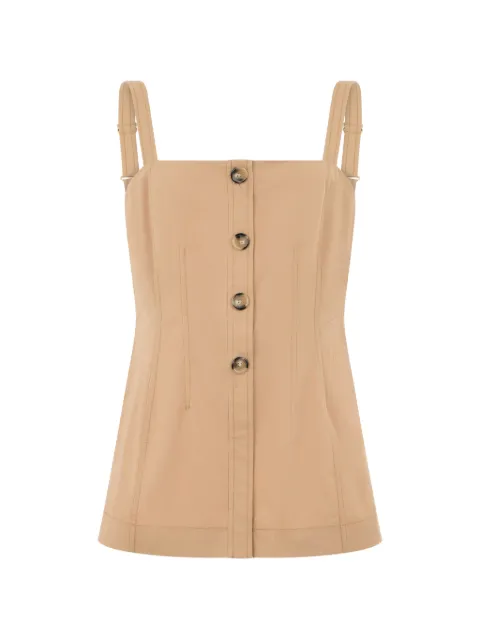 Veronica Beard button-down panelled sleeeveless top