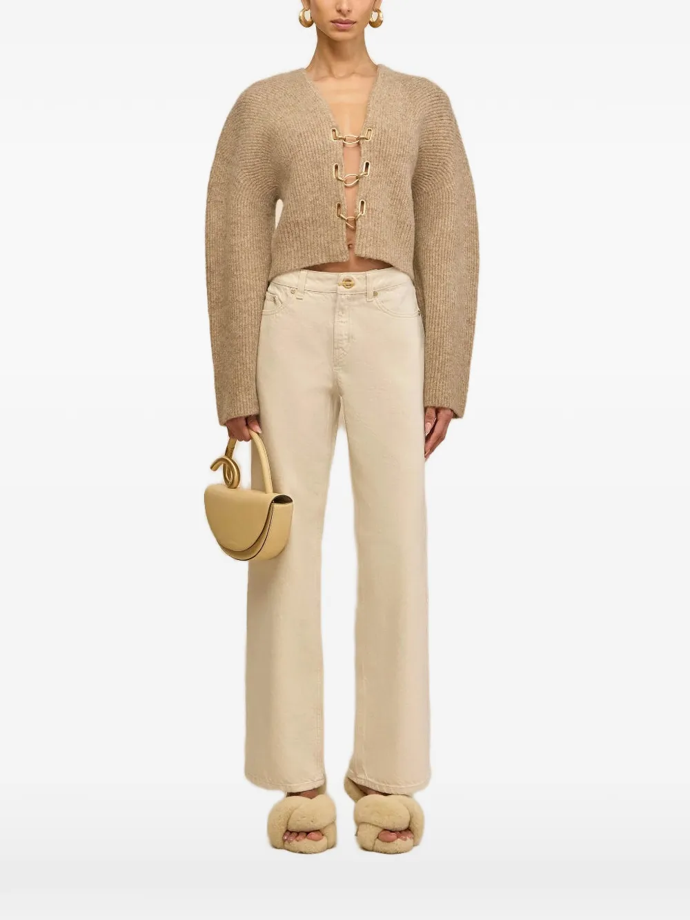 Cult Gaia Mayalu cropped cardigan - Toni neutri