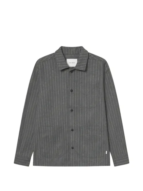 Les Deux Layton pinstriped patch-pocket shirt