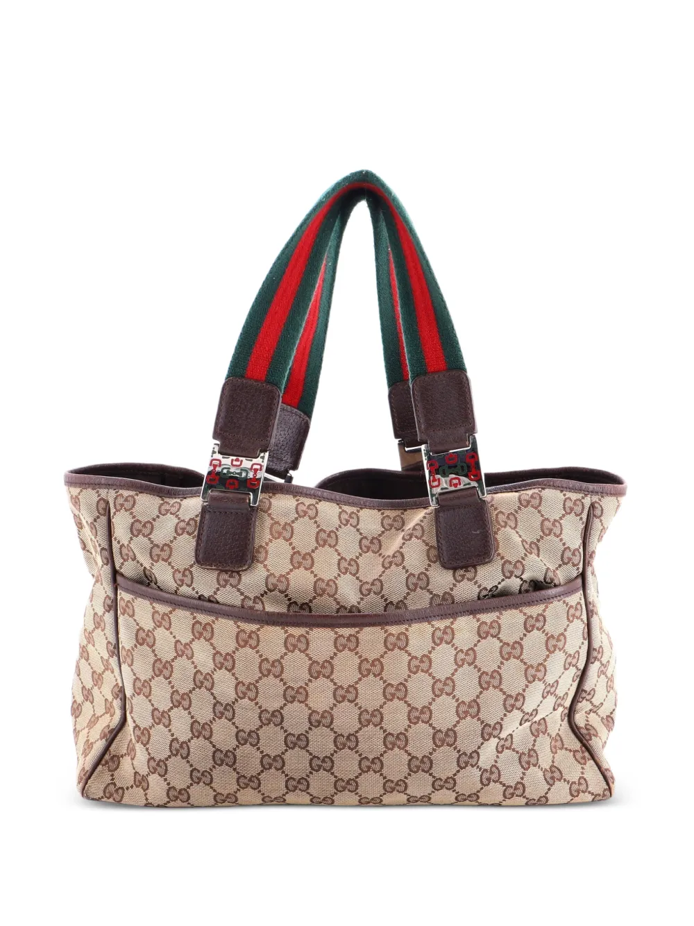 Gucci Pre-Owned Borsa tote con fibbia GG - Marrone