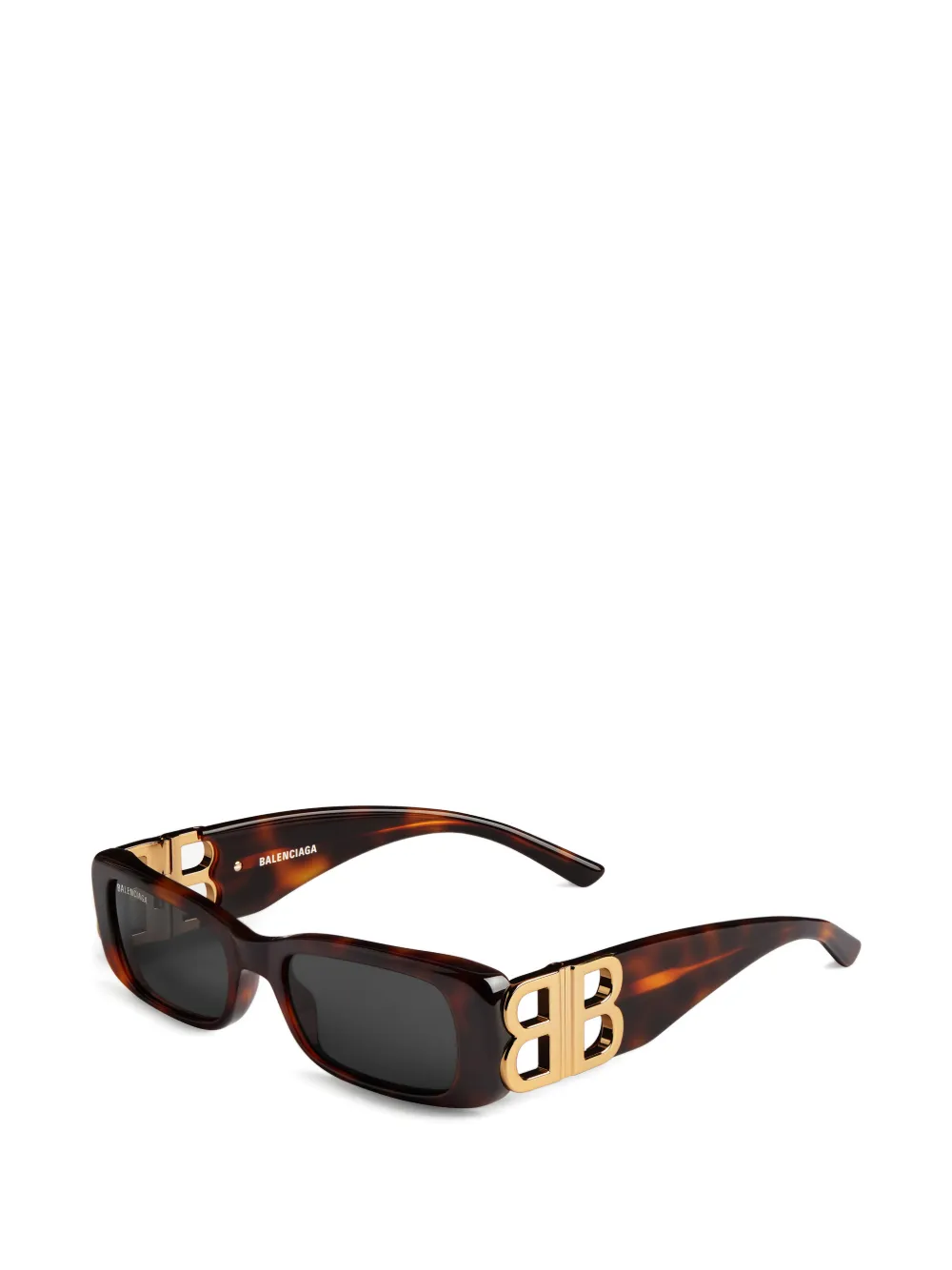 Balenciaga Eyewear Zonnebril met rechthoekig montuur Bruin