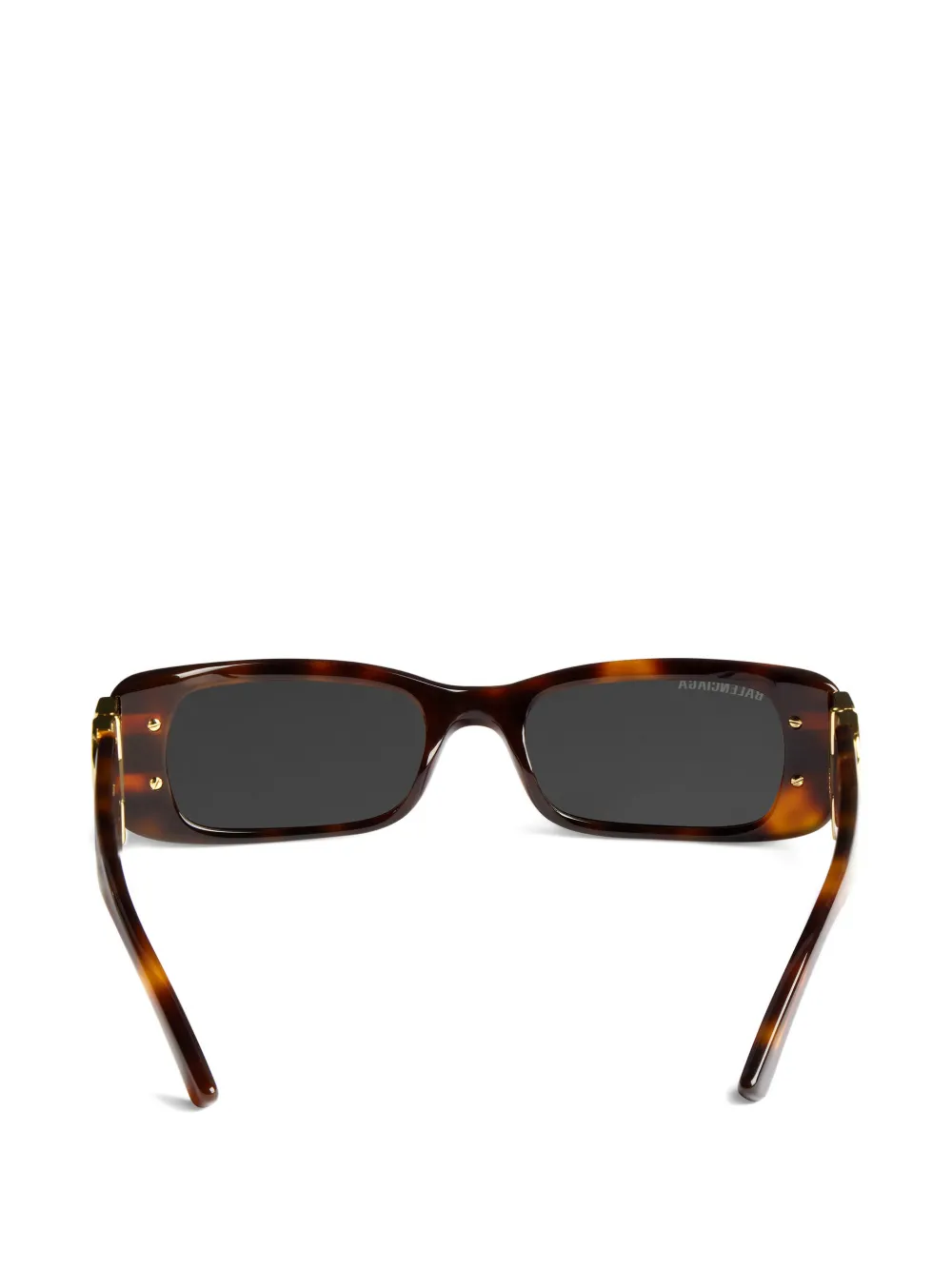 Balenciaga Eyewear Zonnebril met rechthoekig montuur Bruin