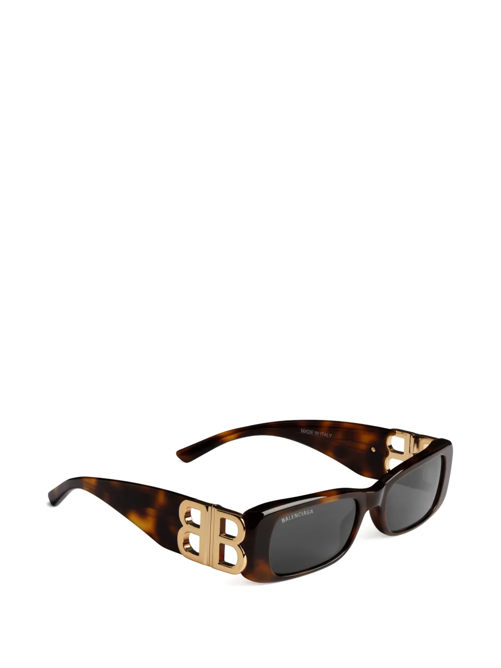 Balenciaga Eyewear Zonnebril met rechthoekig montuur Bruin