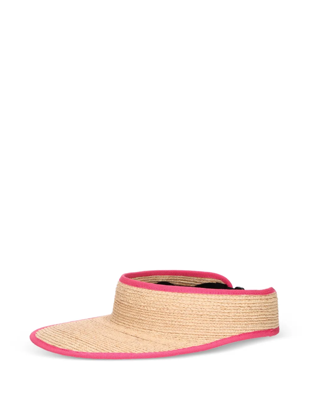 Borsalino Jenny woven contrast-trim visor - Toni neutri
