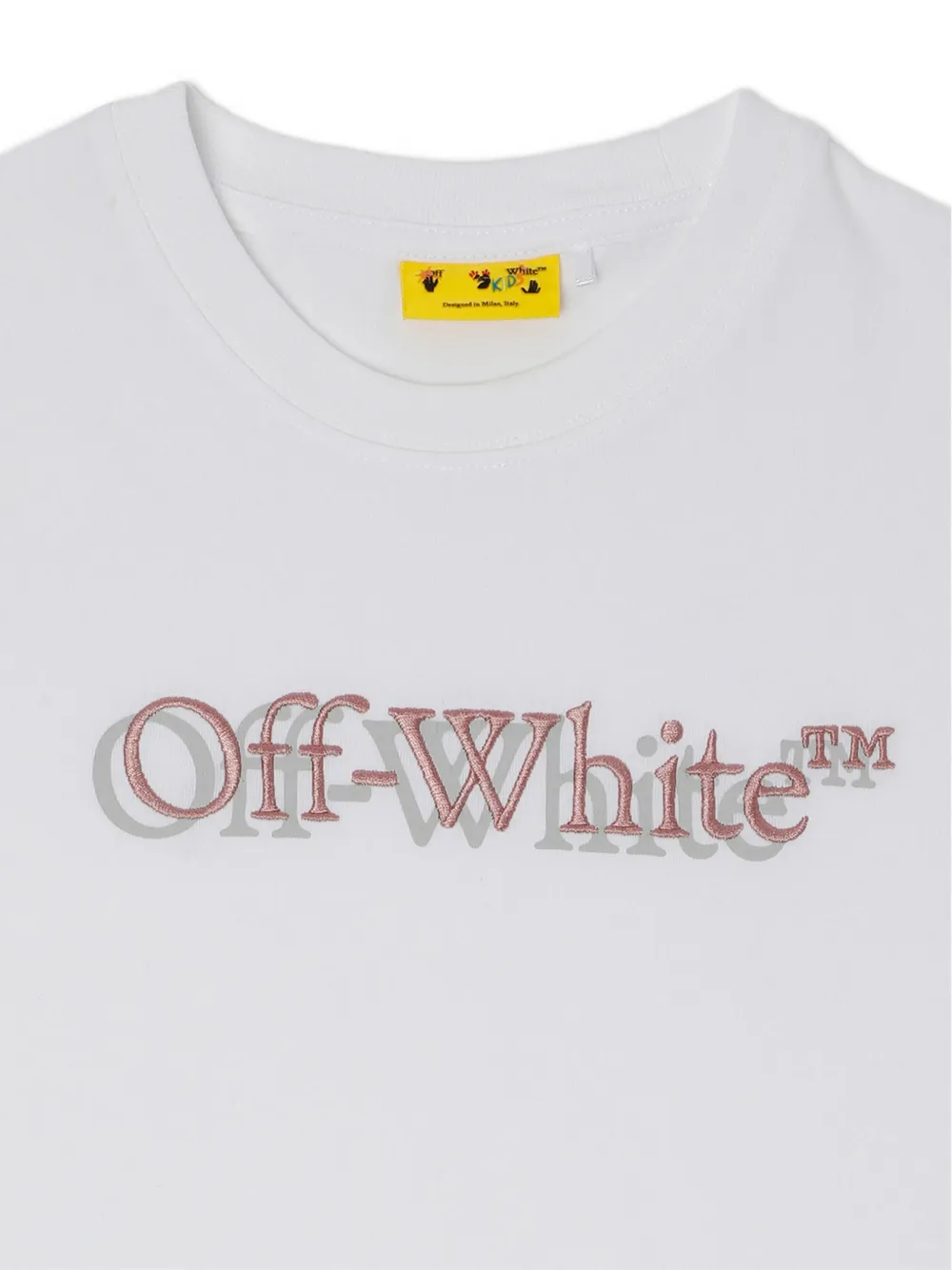 Off-White Kids T-shirt met geborduurd logo Wit