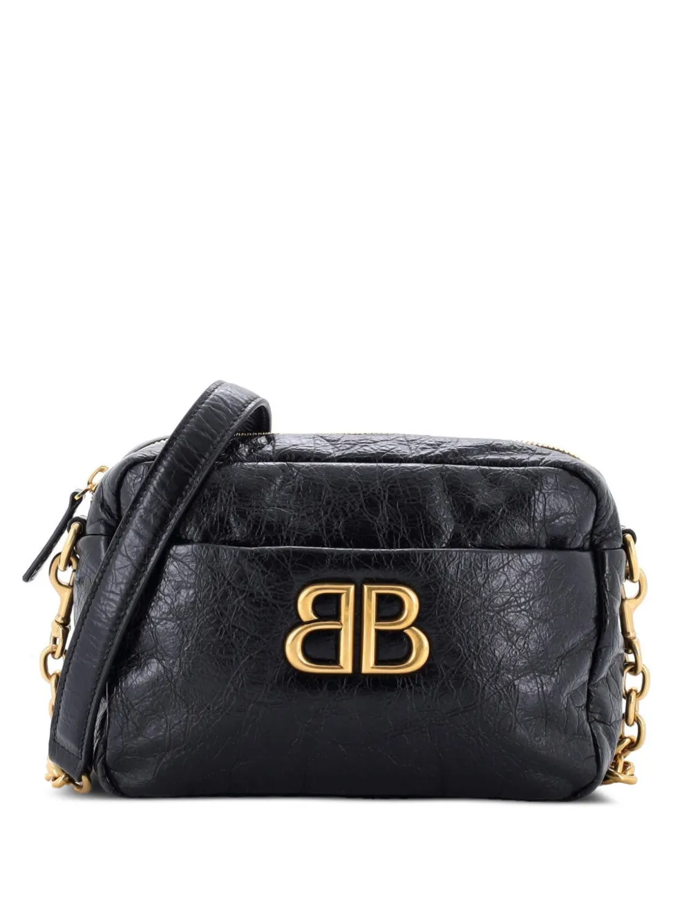 Balenciaga Pre-Owned Monaco Camera Bag Leather XS crossbody bag - Nero