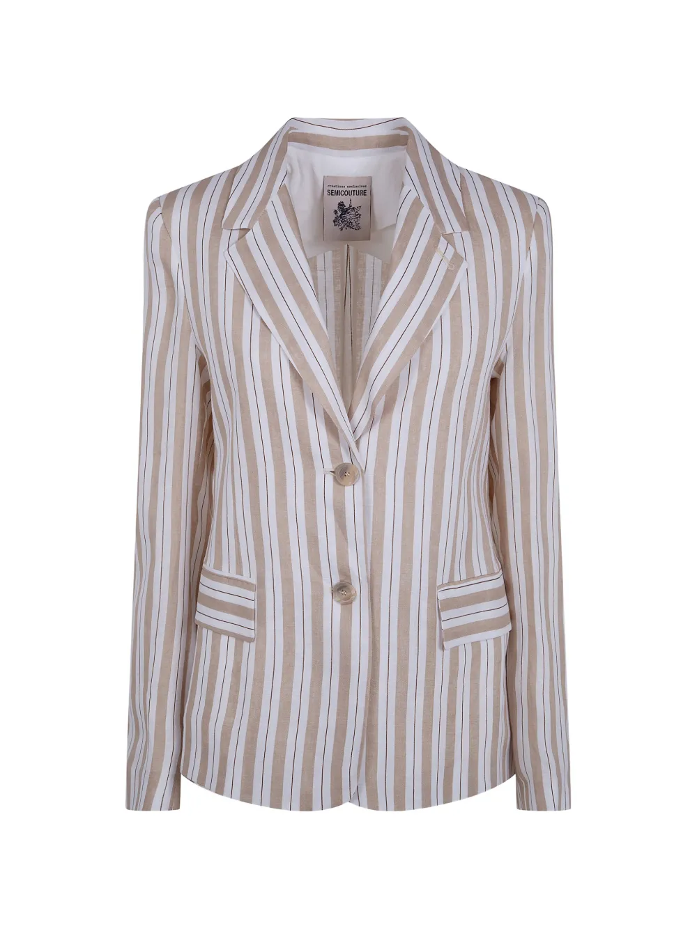 Semicouture Kitty striped blazer - Toni neutri