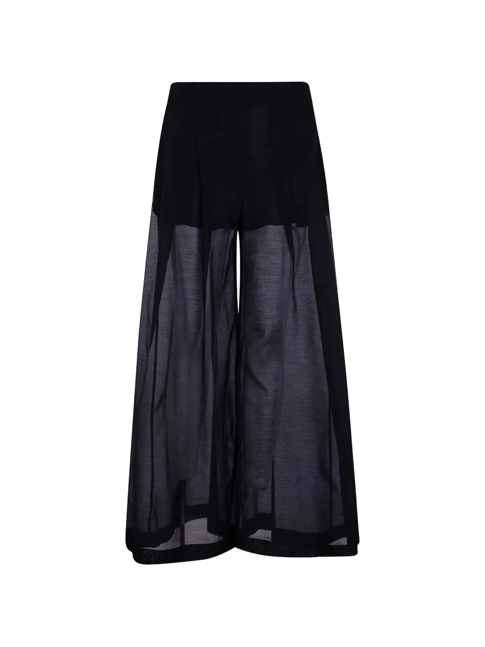 Semicouture sheer-panel palazzo pants - Nero
